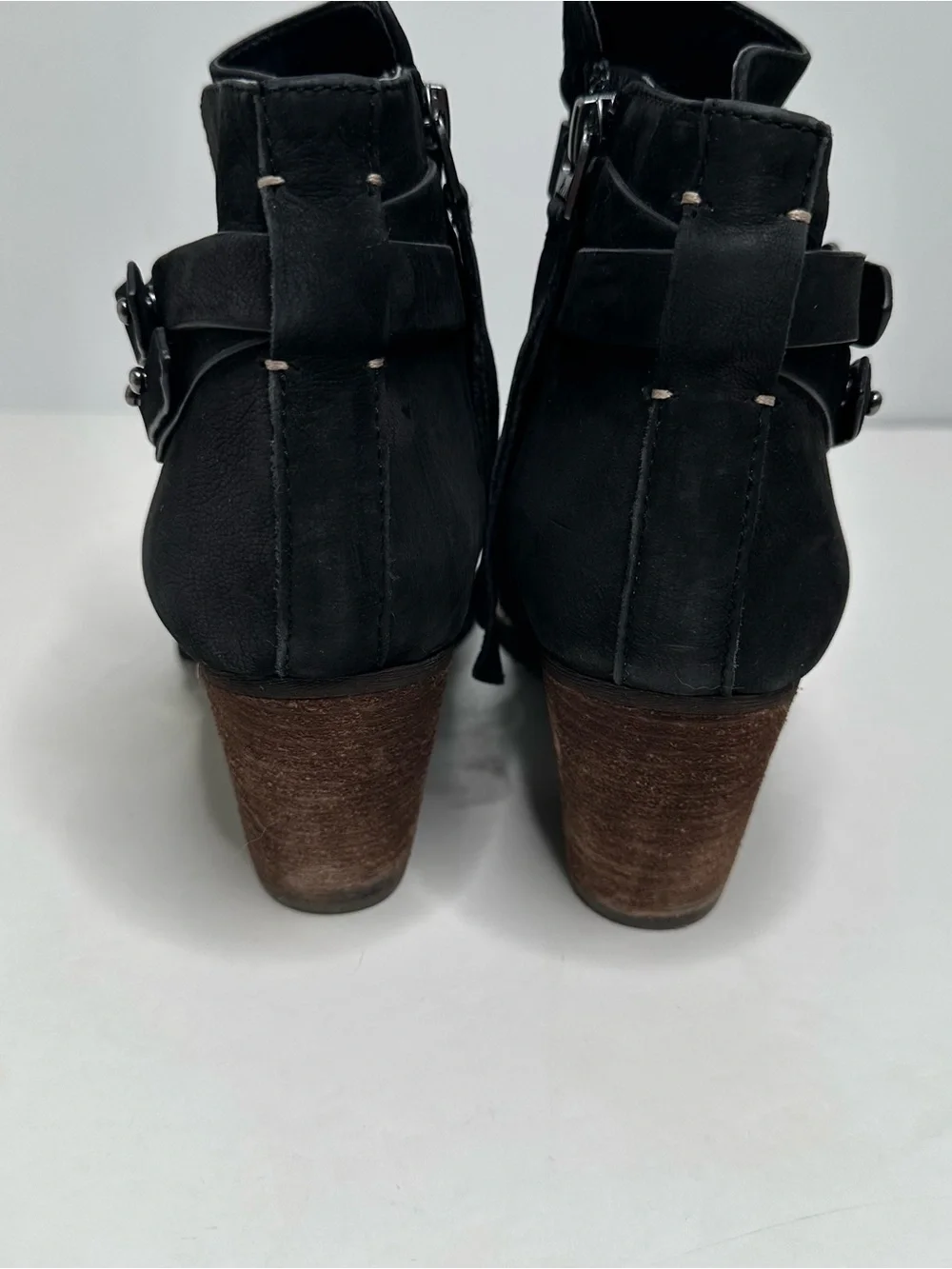 Sam Edelman Merton Black Suede Leather Ankle Booties Size 9